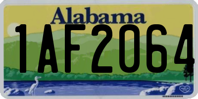 AL license plate 1AF2064