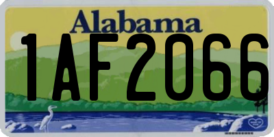AL license plate 1AF2066