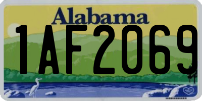AL license plate 1AF2069