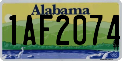 AL license plate 1AF2074