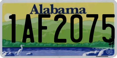 AL license plate 1AF2075