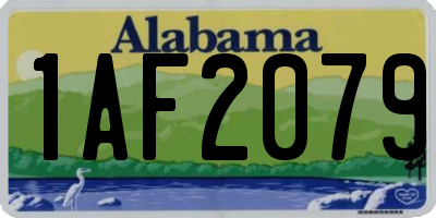 AL license plate 1AF2079