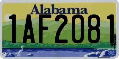 AL license plate 1AF2081