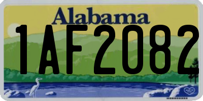 AL license plate 1AF2082