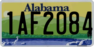 AL license plate 1AF2084