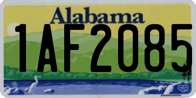 AL license plate 1AF2085