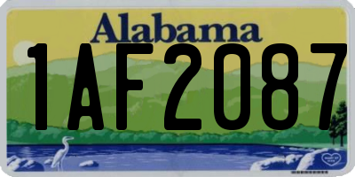AL license plate 1AF2087