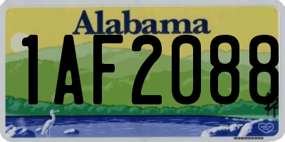 AL license plate 1AF2088