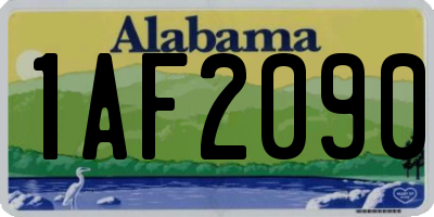 AL license plate 1AF2090