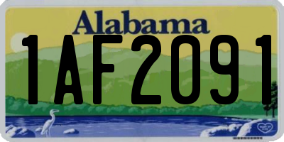 AL license plate 1AF2091