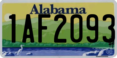 AL license plate 1AF2093