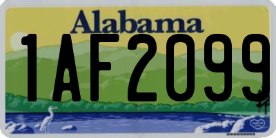 AL license plate 1AF2099