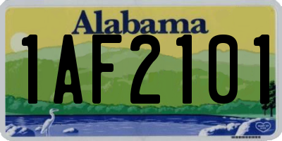 AL license plate 1AF2101