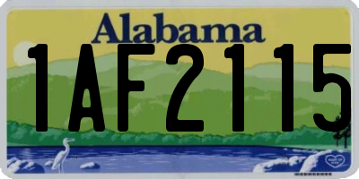 AL license plate 1AF2115