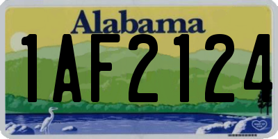 AL license plate 1AF2124