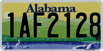 AL license plate 1AF2128