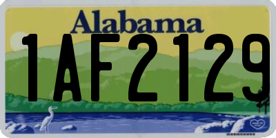 AL license plate 1AF2129