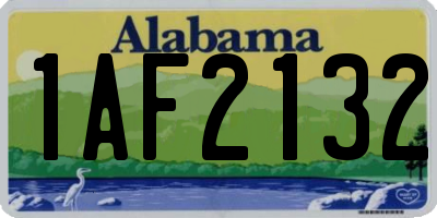 AL license plate 1AF2132
