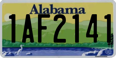 AL license plate 1AF2141