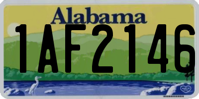 AL license plate 1AF2146
