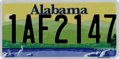 AL license plate 1AF2147
