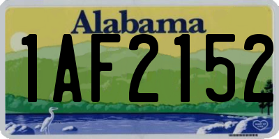 AL license plate 1AF2152