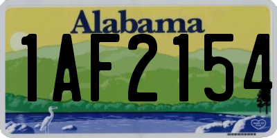 AL license plate 1AF2154