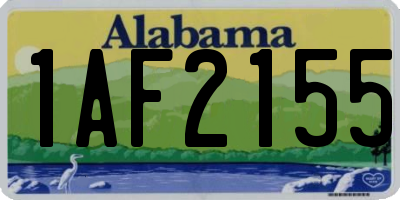 AL license plate 1AF2155