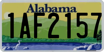 AL license plate 1AF2157