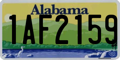 AL license plate 1AF2159