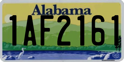 AL license plate 1AF2161