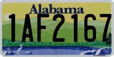 AL license plate 1AF2167