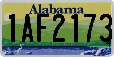 AL license plate 1AF2173