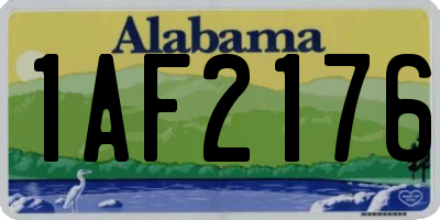 AL license plate 1AF2176