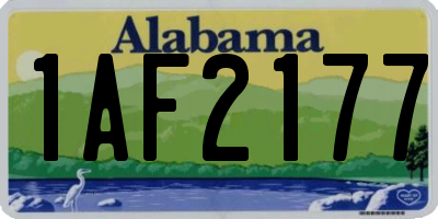 AL license plate 1AF2177