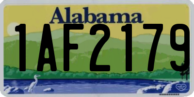 AL license plate 1AF2179