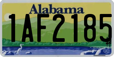 AL license plate 1AF2185