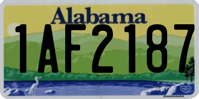 AL license plate 1AF2187