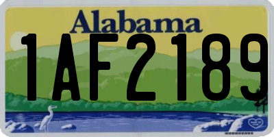 AL license plate 1AF2189