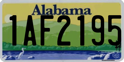 AL license plate 1AF2195