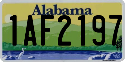 AL license plate 1AF2197