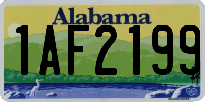 AL license plate 1AF2199