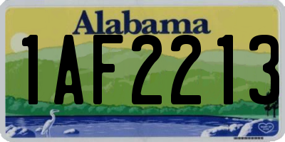 AL license plate 1AF2213