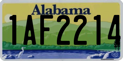 AL license plate 1AF2214