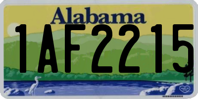 AL license plate 1AF2215