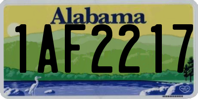 AL license plate 1AF2217