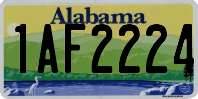 AL license plate 1AF2224