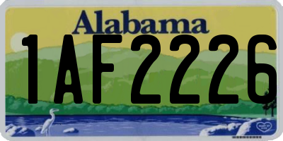 AL license plate 1AF2226