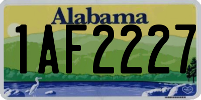 AL license plate 1AF2227