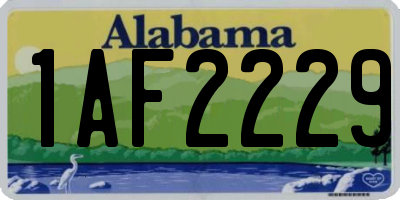 AL license plate 1AF2229